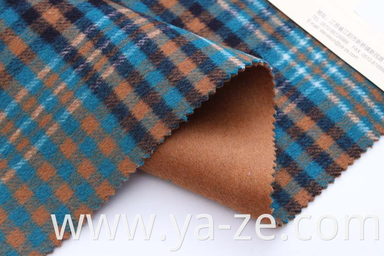 Hot selling woven double-faced check tweed plaid fleece woolen wool coat manufacturer winter fabric boucle skirt cloth